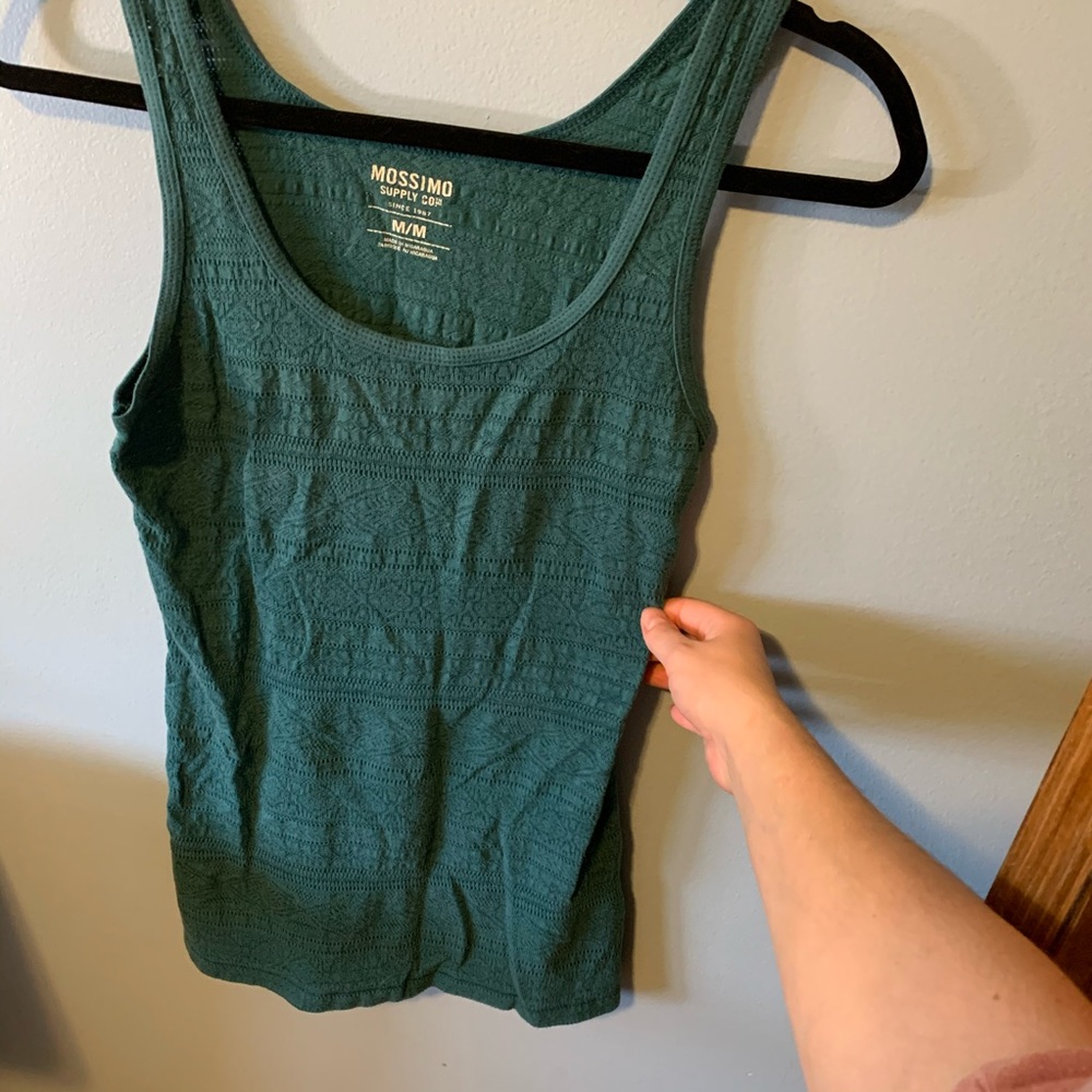 Teal tank top Aztec print mossimo supply co.
